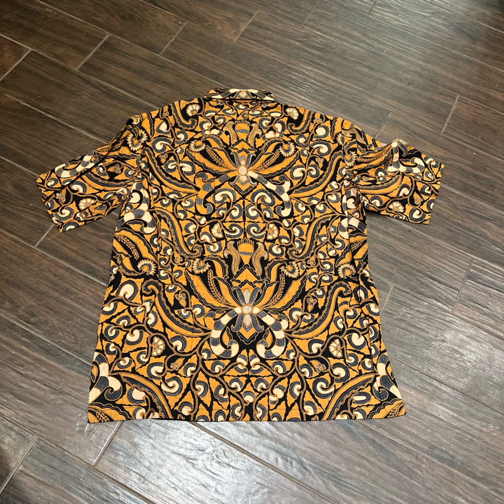 Vintage Batik Keris Men’s Short Sleeve  Shirt Mens  Size XL /17- CC